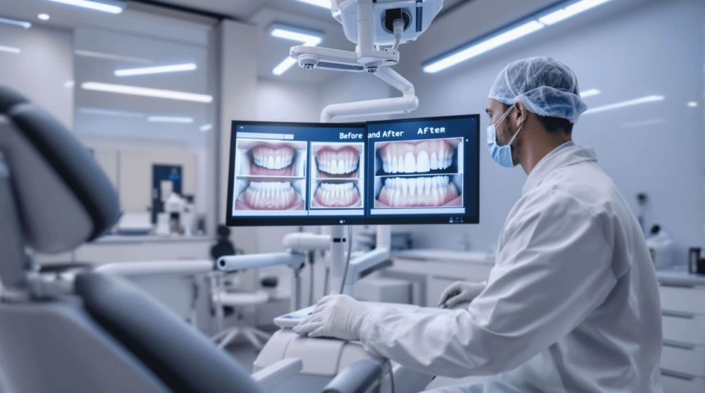 Сравнение методов отбеливания: Air Flow и ультразвуковая чистка